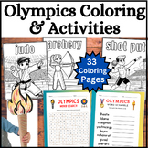 Olympics Coloring Pages and Activity BUNDLE! 2024 Summer O