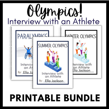 Preview of Olympics! Interview an Athlete! Printable Bundle