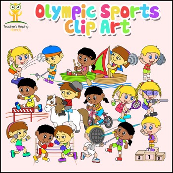 Preview of Olympics / Olympic Sports Clipart 64 Images color b/w