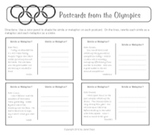 Olympics Postcards Similes and Metaphors (Figurative Language)