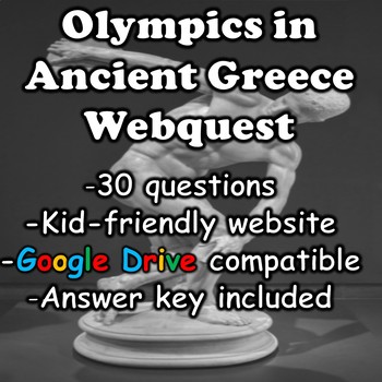 Preview of Olympics in Ancient Greece Webquest
