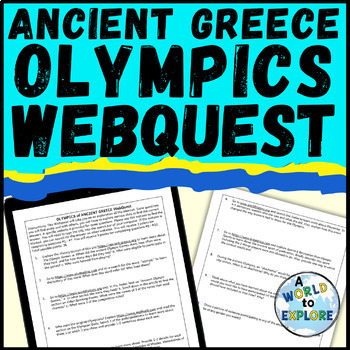 Preview of Olympics of Ancient Greece Activity WEBQUEST Winter Games and Summer Games 2024
