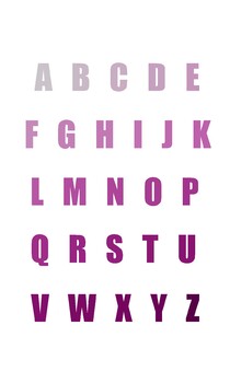 Ombre Alphabet Poster-Wall Art by Ginger's Corner | TPT