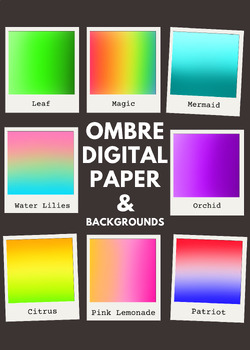 Preview of Bold Ombre | Digital Backgrounds and Papers | Clip Art