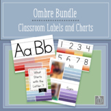 Ombre Classroom Labels and Charts Bundle