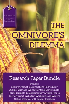 Preview of The Omnivore's Dilemma - Research Project Bundle