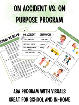 Preview of On Accident VS On Purpose ABA Program