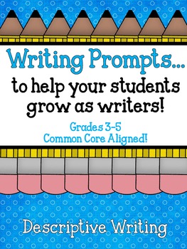 Preview of On Demand Descriptive Writing Assessment - Easy Grade Writing  Grades 3 - 5