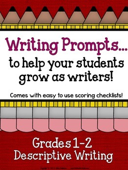 Preview of On Demand Descriptive Writing Assessments - Easy Grade Primary Writing Prompts