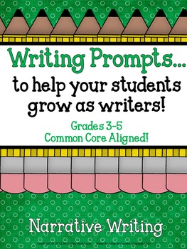 Preview of On Demand Narrative Writing Assessment - Easy Grade Writing Prompts Grades 3 - 5