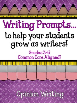 Preview of On Demand Opinion Writing Assessment - Easy Grade Writing Prompts Grades 3 - 5