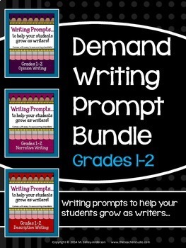Preview of On Demand Writing Assessments - Easy Grade Primary Writing Prompt Bundle