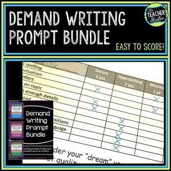 Preview of On Demand Writing Assessments - Easy Grade Writing Prompt BUNDLE Grades 3 - 5