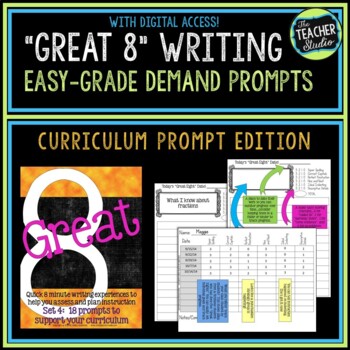 Preview of On Demand Writing Assessments - Easy Grade Writing Prompts Curriculum Topics