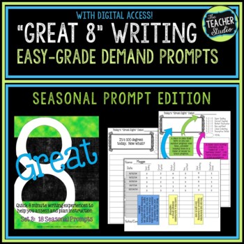 Preview of On Demand Writing Assessments - Easy Grade Writing Prompts Seasonal Prompts