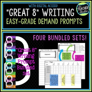 Preview of On Demand Writing Prompts Assessments - Easy-Grade  - Print and Digital
