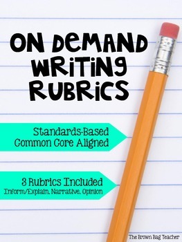 Preview of On-Demand Testing Writing Rubrics: Inform & Explain, Narrative, Opinion Writing 