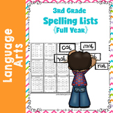 Third Grade Full Year On Level Spelling Lists