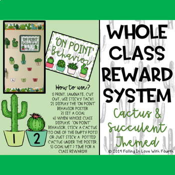 On Point Behavior-Whole Class Reward System (Cactus & Succulent Themed)