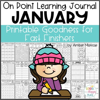 Preview of On Point Learning Journal:  January {Printable Goodness for Fast Finishers}