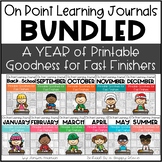 On Point Learning Journals: BUNDLED {A Year of Printables 