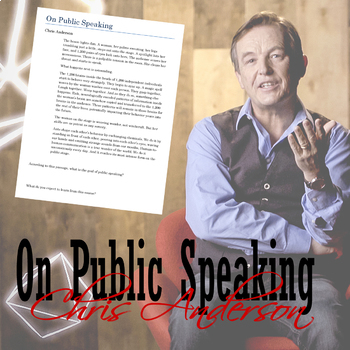 Preview of On Public Speaking -  Print and Go/ One pager ***FREE***