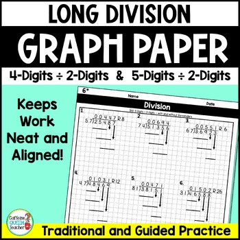 long division of multi digit numbers 4 digit by 2 digit and 5 digit by 2 digit