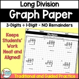 Long Division 3-Digit by 1-Digit on Graph Paper with No Re