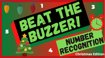 Preview of On Screen Game: Beat the Buzzer Number recognition (1-20)- Christmas Edition
