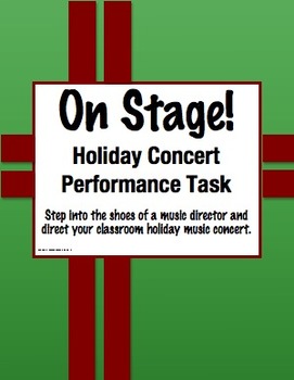Preview of On Stage! Holiday Concert Planning Project Based Learning  (Grades 3-5)