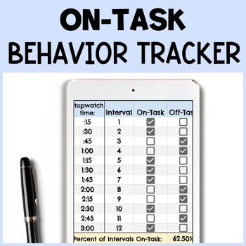 Preview of On Task Behavior Data Collection - Google Sheet™ Data Tracking Sheet