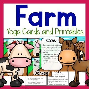 Preview of Farm Themed Yoga and Moo-vement Cards