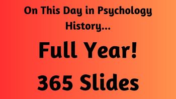 Preview of On This Day in Psychology History: 365 Days | Bell Ringer, Opener | No Prep