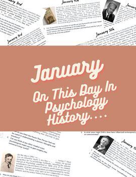 Preview of On This Day in Psychology History: January | Bell Ringer, Opener | No Prep!