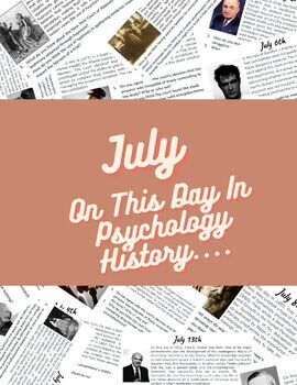 Preview of On This Day in Psychology History: July | Bell Ringer, Opener | No Prep!