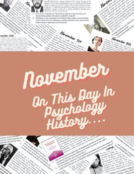 Preview of On This Day in Psychology History: November | Bell Ringer, Opener | No Prep!