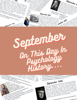 Preview of On This Day in Psychology History: September | Bell Ringer, Opener | No Prep!