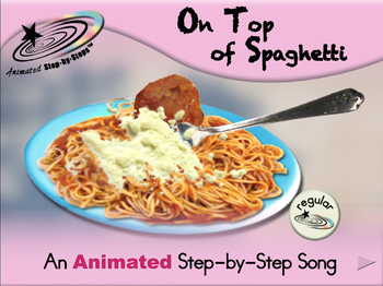 Preview of On Top of Spaghetti - Animated Step-by-Step Song - Regular