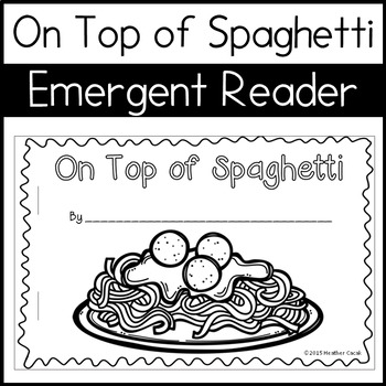 Preview of On Top of Spaghetti Printable Mini Book (Emergent Reader)