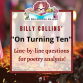 On Turning Ten by Billy Collins line-by-line chunked poetr