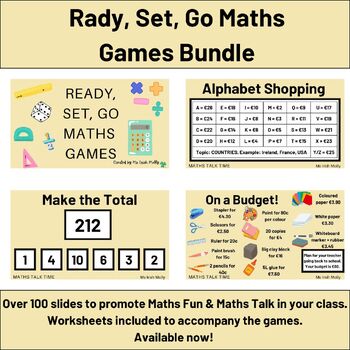Preview of Ready, Set, Go Maths Games Bundle