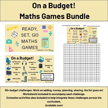 Preview of On a Budget! Bundle - Ready, Set, Go Maths Games