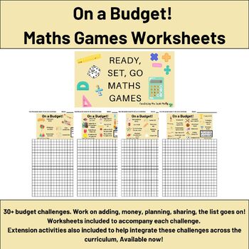 Preview of On a Budget! - Ready, Set, Go Maths Games Worksheets