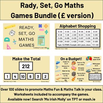 Preview of On a Budget! £ Version Bundle - Ready, Set, Go Maths Games