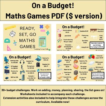 Preview of On a Budget! $ Version - Ready, Set, Go Maths Games