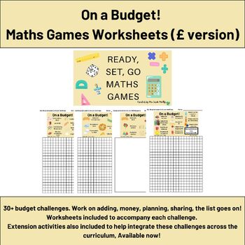 Preview of On a Budget! £ Version - Ready, Set, Go Maths Games Worksheets