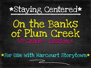 Preview of On the Banks of Plum Creek  4th Grade Harcourt Storytown Lesson 6