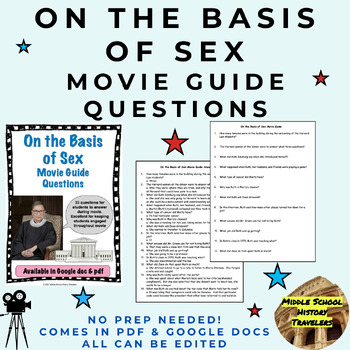Preview of On the Basis of Sex Movie Guide Questions (Ruth Bader Ginsburg)
