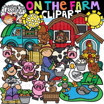 Preview of On the Farm Clipart {Farm Animals Clipart}