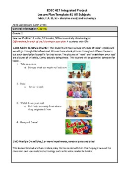 Preview of On the Farm Integrated Unit Lesson Plan 2nd grade / math, read, sci, social stud